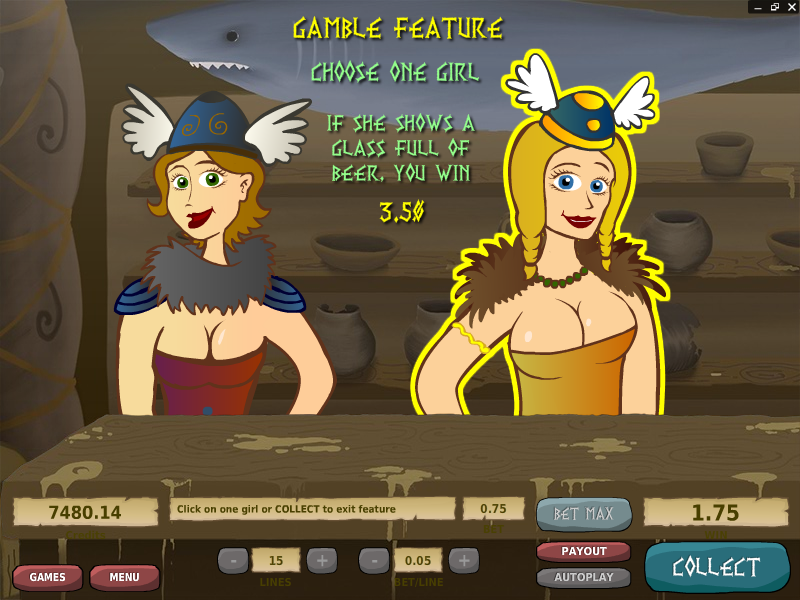 Drunken Vikings – Gamble (double up) Feature